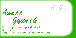 anett gyurik business card